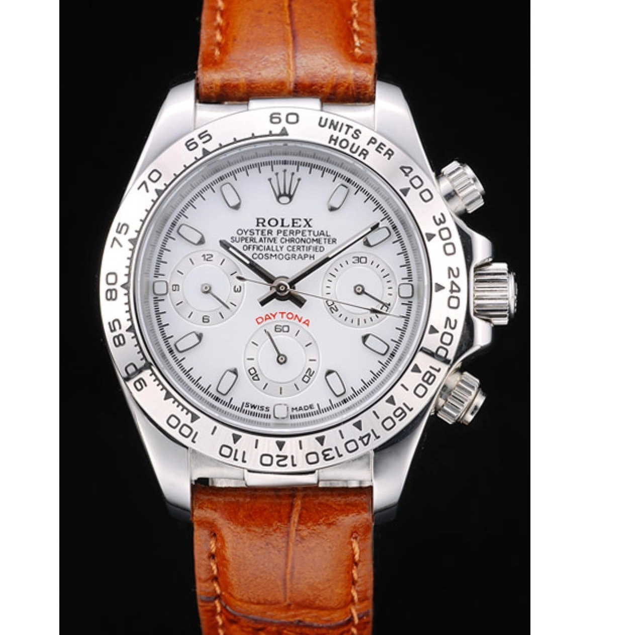 Good Copy Rolex Watches Case Dial Steel Leather Daytona Tachymeter Brown Lady White Rolex Strap Stainless 0713